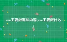 sem主要做哪些内容(sem主要做什么)