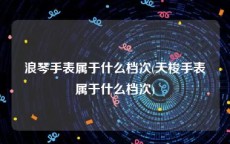 浪琴手表属于什么档次(天梭手表属于什么档次)