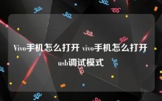 Vivo手机怎么打开 vivo手机怎么打开usb调试模式