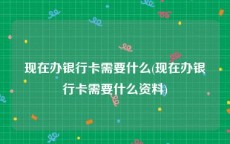 现在办银行卡需要什么(现在办银行卡需要什么资料)