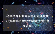 乌鲁木齐职业大学是公办还是民办(乌鲁木齐职业大学是公办还是民办呢)
