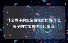 什么牌子的宝宝椅性价比高(什么牌子的宝宝椅性价比高点)