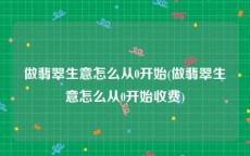 做翡翠生意怎么从0开始(做翡翠生意怎么从0开始收费)