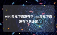 OPPO图标下面没有字 oppo图标下面没有字怎设置