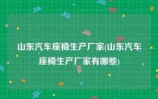 山东汽车座椅生产厂家(山东汽车座椅生产厂家有哪些)