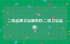 二线品牌卫浴哪些好(二线卫浴品牌)