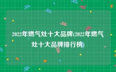 2022年燃气灶十大品牌(2022年燃气灶十大品牌排行榜)
