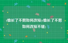 t恤长了不剪如何改短(t恤长了不剪如何改短不缝)