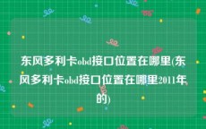 东风多利卡obd接口位置在哪里(东风多利卡obd接口位置在哪里2011年的)