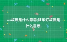 vcu故障是什么意思(驻车灯故障是什么意思)