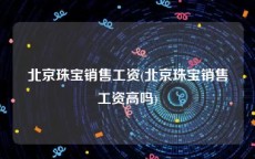 北京珠宝销售工资(北京珠宝销售工资高吗)
