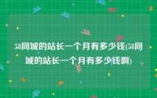 58同城的站长一个月有多少钱(58同城的站长一个月有多少钱啊)