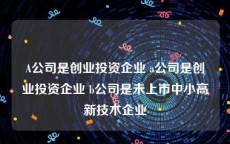 A公司是创业投资企业 a公司是创业投资企业 b公司是未上市中小高新技术企业