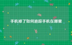 手机掉了如何追踪手机在哪里