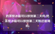 奶茶放冰箱可以放到第二天吗(奶茶放冰箱可以放到第二天吗还能喝吗)