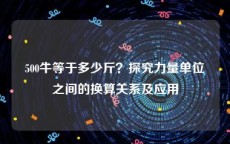 500牛等于多少斤？探究力量单位之间的换算关系及应用