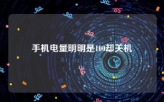 手机电量明明是100却关机