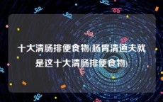 十大清肠排便食物(肠胃清道夫就是这十大清肠排便食物)