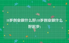 18岁创业做什么好(18岁创业做什么好起步)