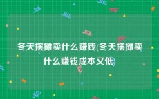 冬天摆摊卖什么赚钱(冬天摆摊卖什么赚钱成本又低)