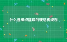 什么是组织建设的硬结构规划