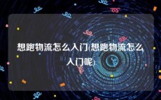想跑物流怎么入门(想跑物流怎么入门呢)
