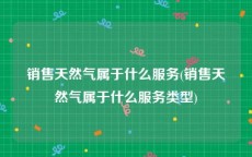 销售天然气属于什么服务(销售天然气属于什么服务类型)