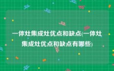 一体灶集成灶优点和缺点(一体灶集成灶优点和缺点有哪些)