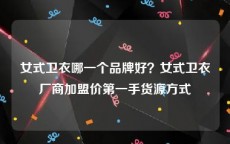 女式卫衣哪一个品牌好？女式卫衣厂商加盟价第一手货源方式