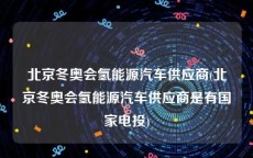 北京冬奥会氢能源汽车供应商(北京冬奥会氢能源汽车供应商是有国家电投)