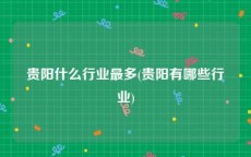 贵阳什么行业最多(贵阳有哪些行业)