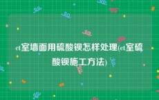 ct室墙面用硫酸钡怎样处理(ct室硫酸钡施工方法)