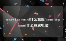 secure boot control什么意思(secure boot control什么意思电脑)