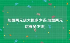 加盟两元店大概多少钱(加盟两元店要多少钱)