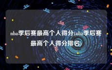 nba季后赛最高个人得分(nba季后赛最高个人得分排名)
