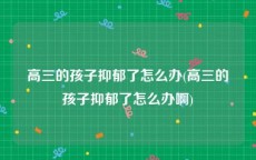 高三的孩子抑郁了怎么办(高三的孩子抑郁了怎么办啊)