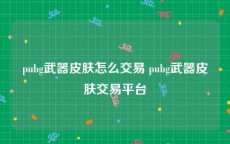 pubg武器皮肤怎么交易 pubg武器皮肤交易平台