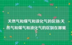 天然气和煤气和液化气的区别(天然气和煤气和液化气的区别在哪里)
