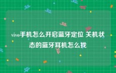 vivo手机怎么开启蓝牙定位 关机状态的蓝牙耳机怎么找