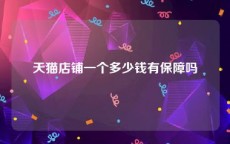 天猫店铺一个多少钱有保障吗