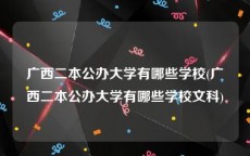 广西二本公办大学有哪些学校(广西二本公办大学有哪些学校文科)