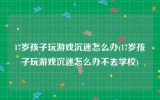 17岁孩子玩游戏沉迷怎么办(17岁孩子玩游戏沉迷怎么办不去学校)