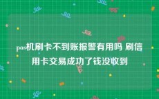 pos机刷卡不到账报警有用吗 刷信用卡交易成功了钱没收到
