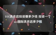 UCC洗衣店投资要多少钱 投资一个ucc国际洗衣店多少钱