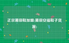 正宗莆田鞋加盟(莆田安福鞋子货源)