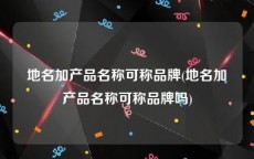 地名加产品名称可称品牌(地名加产品名称可称品牌吗)