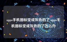 oppo手机图标变成灰色的了 oppo手机图标变成灰色的了怎么办