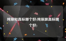 纯原和真标哪个好(纯原跟真标哪个好)