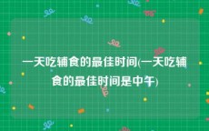一天吃辅食的最佳时间(一天吃辅食的最佳时间是中午)