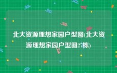 北大资源理想家园户型图(北大资源理想家园户型图27栋)